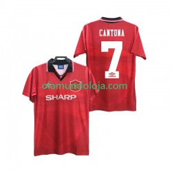 Camisola Manchester United CANTONA 7 1996 Retro Homem Equipamento Primeiro 1994 Manga Curta